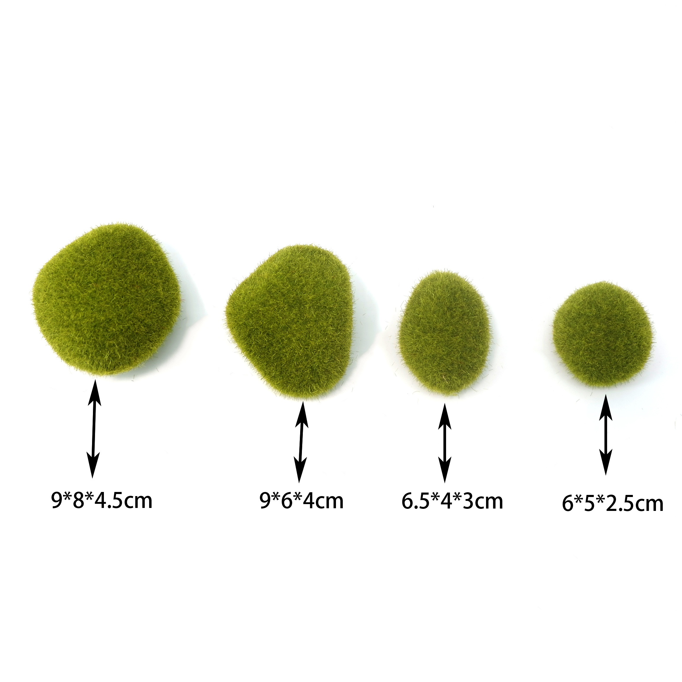 Factory wholesale artificial moss artificial rock green moss covered stone ball