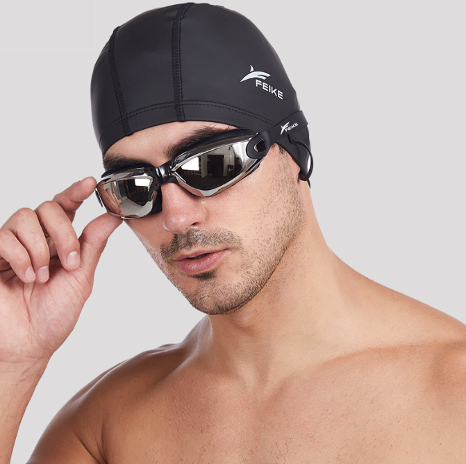 2023 cap nose clip earplug hat packages swim goggles with nose cover goggles natacion swimming goggles adults no leaking