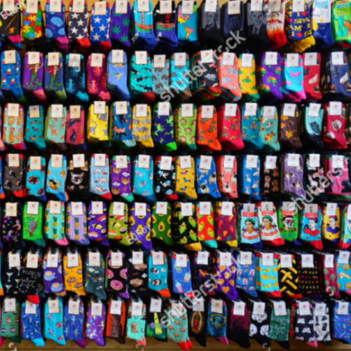 low MOQ cheap multi-style crew all over printed custom logo happy socks for men