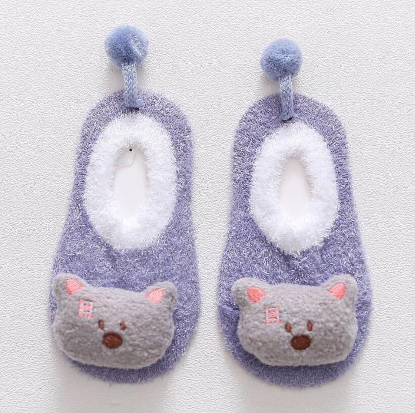 newborn Anti-slip boy girl kids shoes 3 year old winter animal cartoon thick warm house home  socks for 3 years warm shoes baby