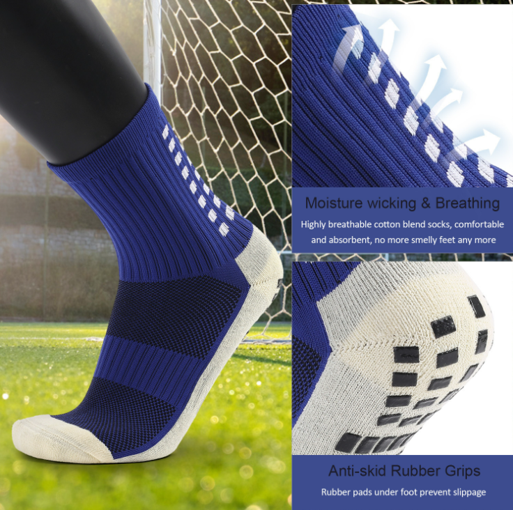 medias antideslizantes para futbol sock Men's Soccer Anti Slip Non Slip Grip Pads for Football Basketball Sports Grip Socks