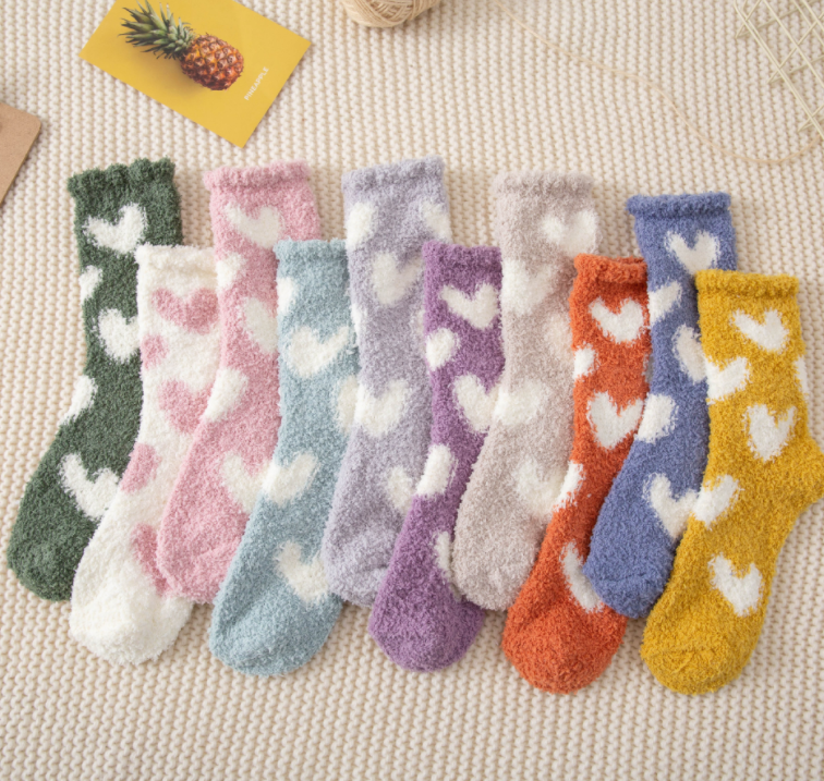 women velvet comfy winter socks crew warm cosy manufacturer white pink home bed fluffy socks for winter blue fuzzy socks