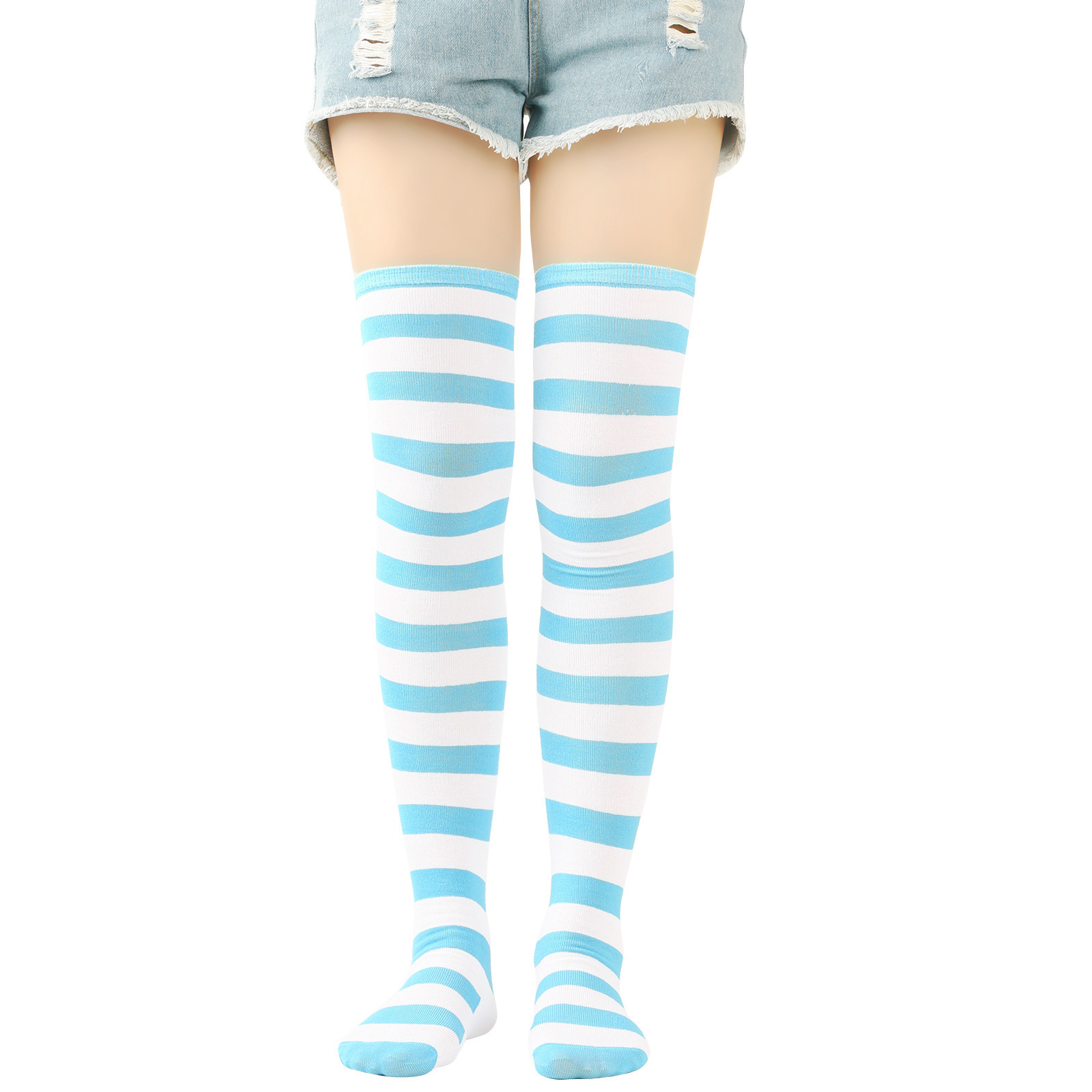 2023 hot sale women's thigh socks striped fun knee socks suitable for girls sports tube socks novel role play stockings