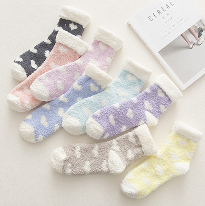 women velvet comfy winter socks crew warm cosy manufacturer white pink home bed fluffy socks for winter blue fuzzy socks