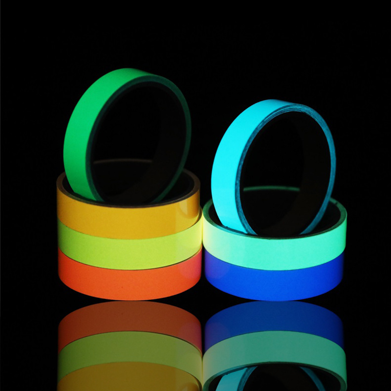 fluorescent reflective self-adhesive neon night glowing photoluminescent outdoor adhesive luminous in the dark glow tape