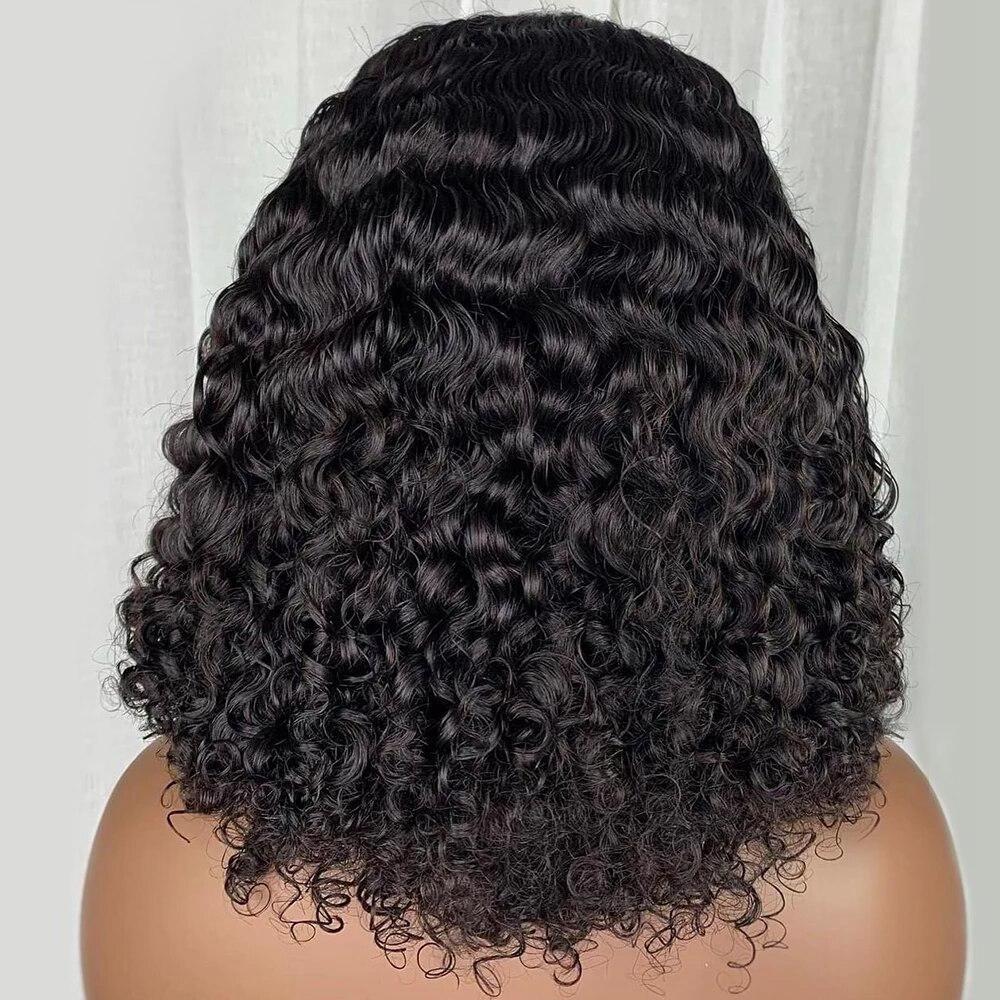 Cheap Afro Kinky Curly Short Bob Wig Glueless Full Human Hair Lace Front Wigs For Black Women 360 Hd Lace Frontal Wig Human Hair