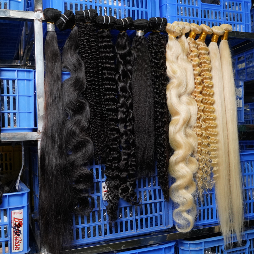 New Arrival New Type Eurasian Kinky Curly Hair Weaving With Lace Closure Bleached Knots Free Style