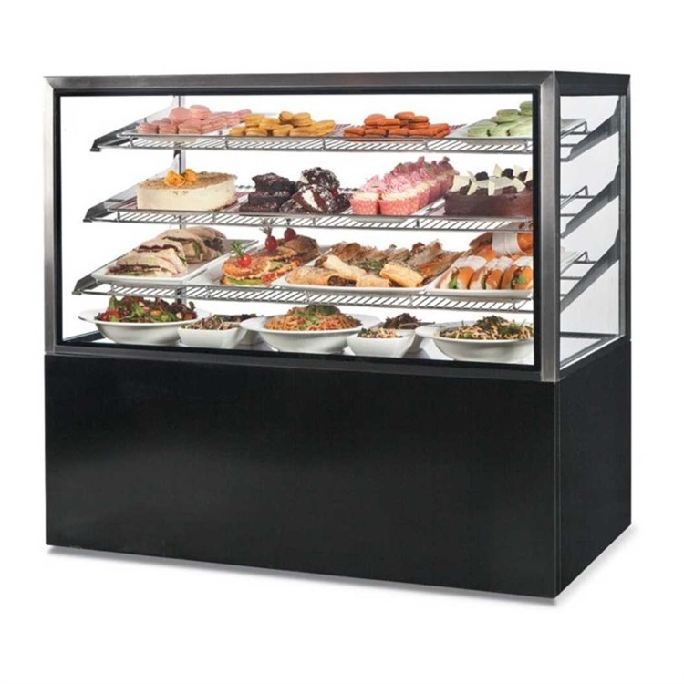 New 3 Tier Square Glass Food Warmer Display For Sale