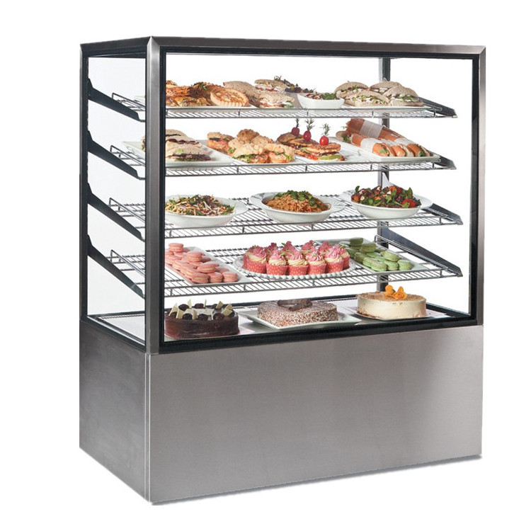 New 3 Tier Square Glass Food Warmer Display For Sale