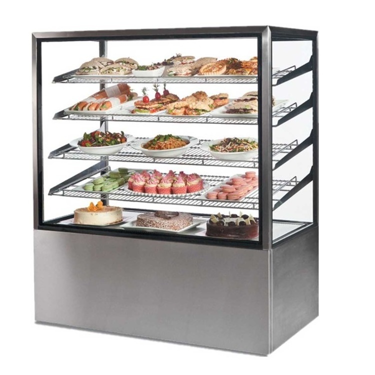 New 3 Tier Square Glass Food Warmer Display For Sale