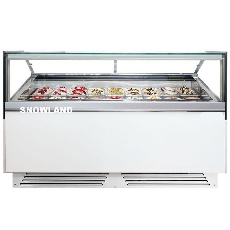 New Design 18 Trays Commercial Ice Cream Gelato Display Freezer