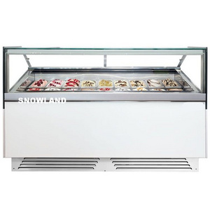 New Design 18 Trays Commercial Ice Cream Gelato Display Freezer