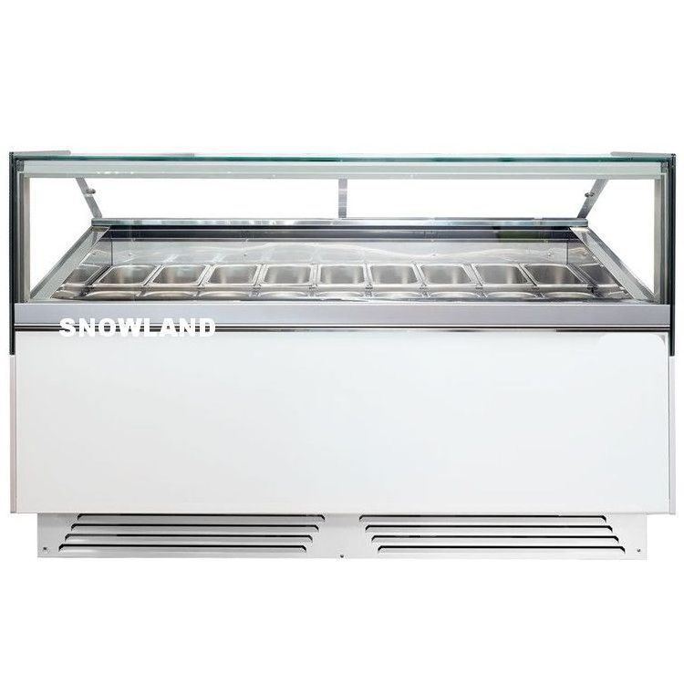 New Design 18 Trays Commercial Ice Cream Gelato Display Freezer