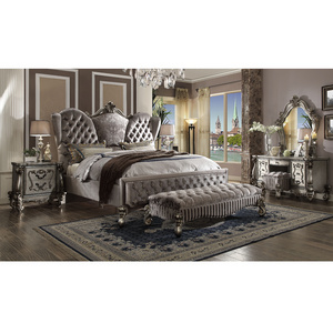 Factory King Size Bedroom Furniture Bed Classical Luxury Antique Bedroom Sets