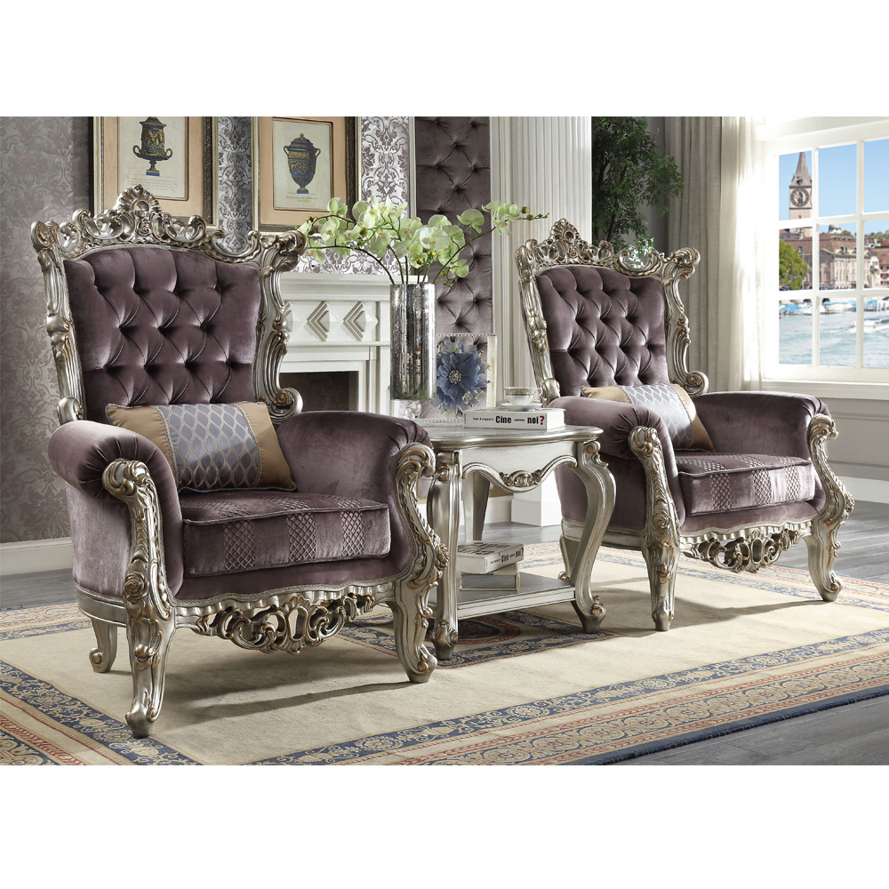 Longhao furniture French Provincial Luxury Antique Dining Room Set furniture