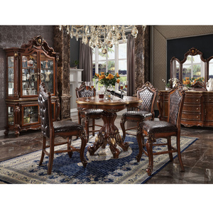 Longhao furniture French Provincial Luxury Antique Dining Room Set furniture