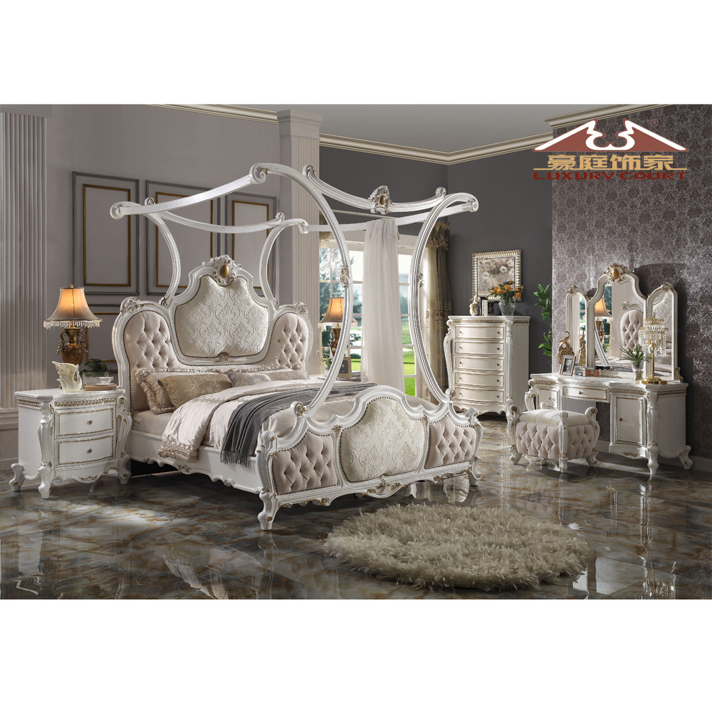 King size bed leather material whole bedroom furniture for house modern set royal style