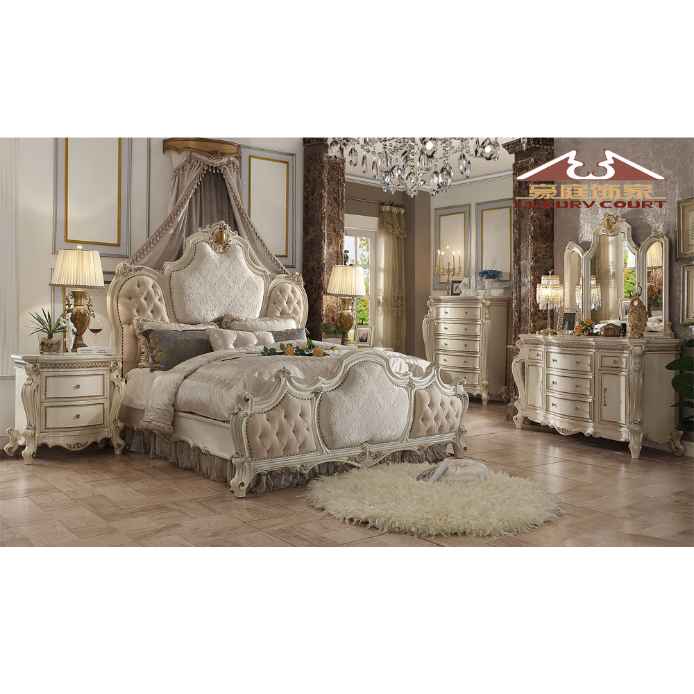 Longhao Elegant Luxury King Size Stylish Couple Bedroom Bed Sets for Sale Home Furniture Soft Bed