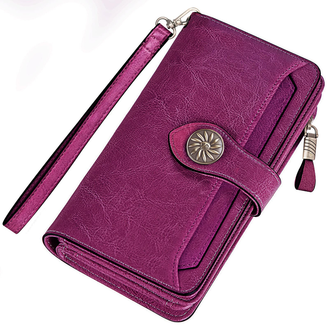 2023 Luxury Design Rfid Blocking Ladies Wallet Female Genuine Cowhide Leather Wallet Purse