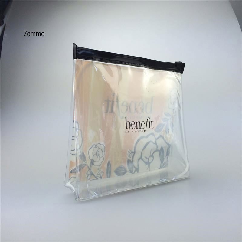 custom reusable clear vinyl pvc zipper bags with handles