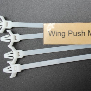 wing push mount cable ties black zip ties