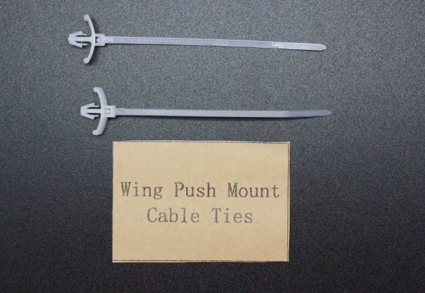 wing push mount cable ties black zip ties