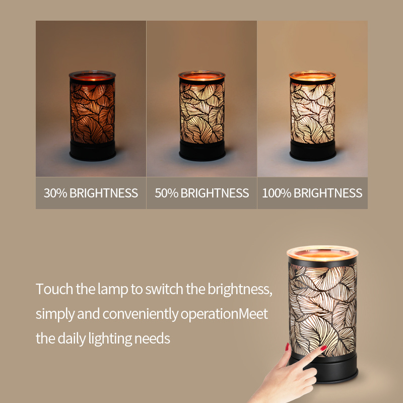 Wax Melt Warmer Touch electric aromatherapy wax melting furnace candle heater desktop decorative leaf design iron incense lamp