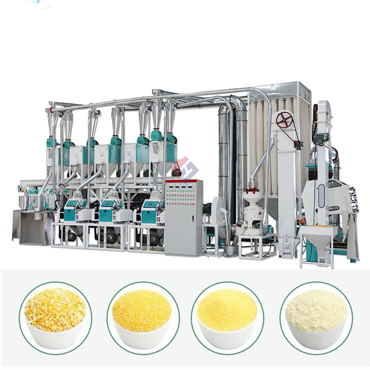 Wet corn mill maize flour milling and packaging machine grinder price