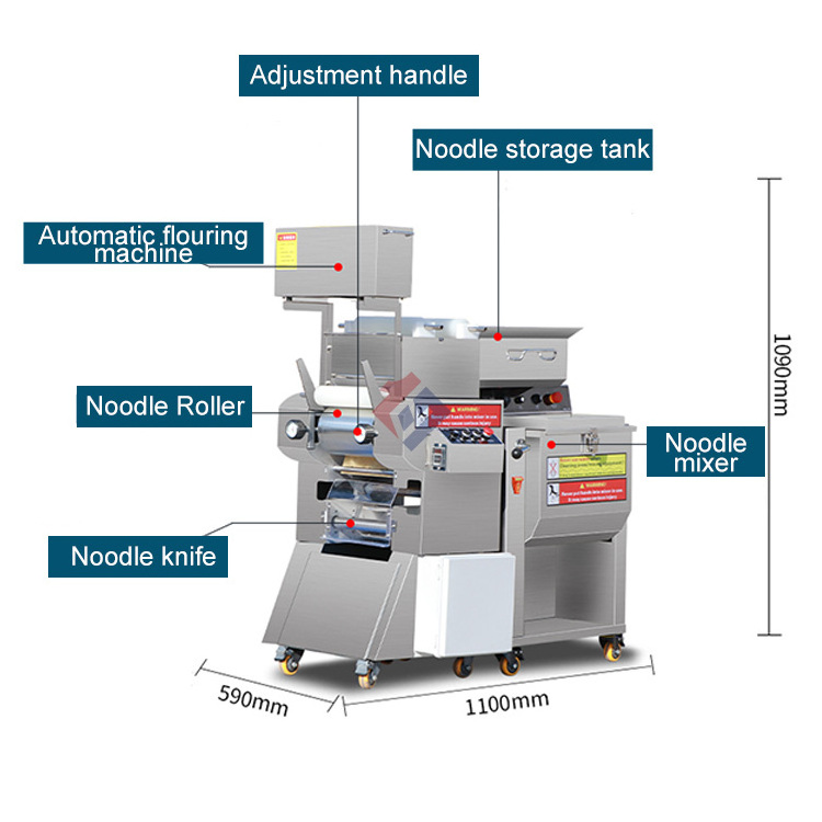 Smart noodle Japanese ramen wheat flat noodle machine commercial automatic fresh noodles machine manufacturer