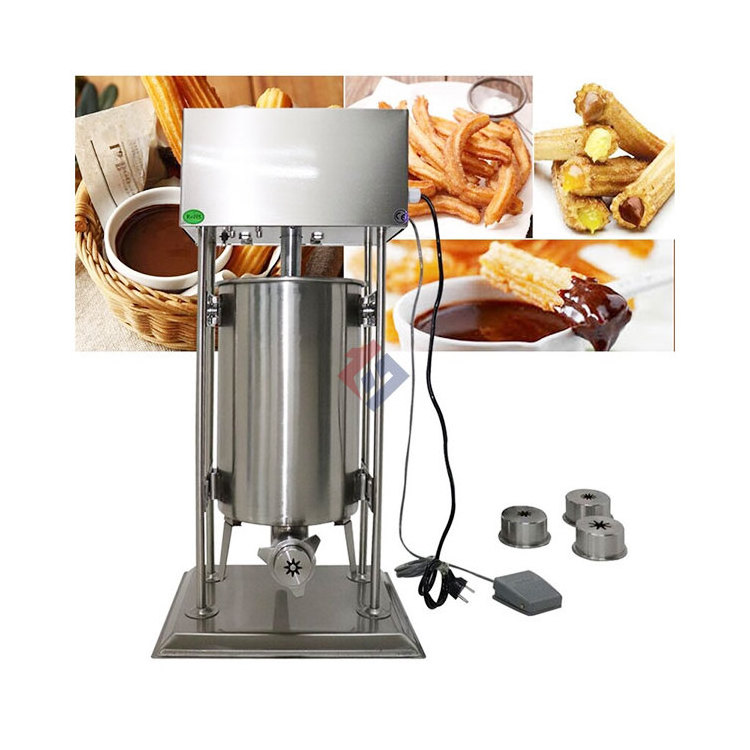 Commercial 15 Liters automatic Spanish churros filler machine and fryer for sale