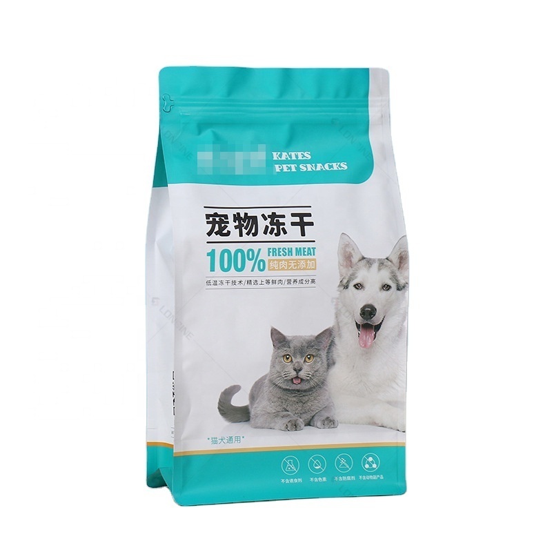 Stand up Pouch Custom Printed Mylar Zipper Bag Pet Dog Cats Dry Food Packaging