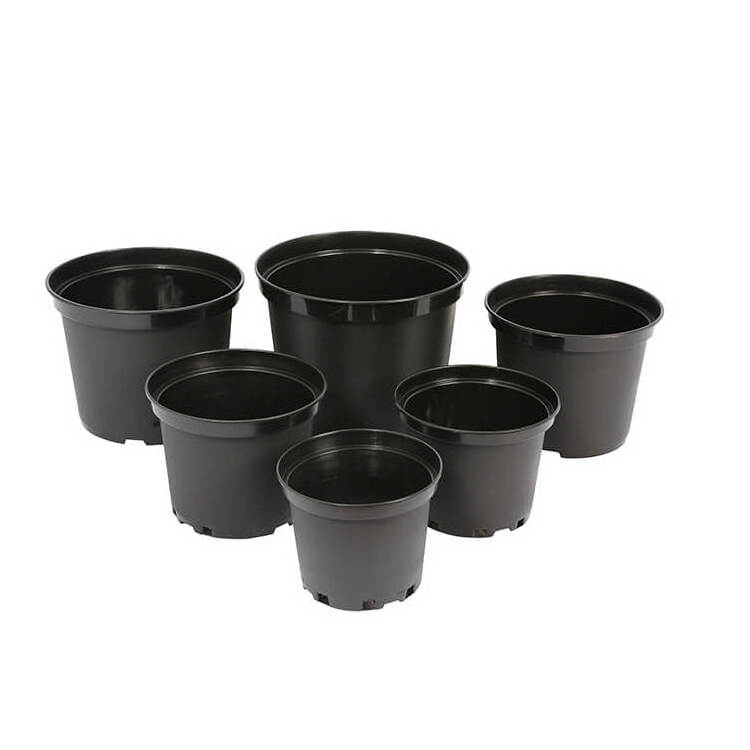 1 2 3 4 5 Gallon Plastic Pots 2.8L Black PS Gallon Nursery Flower Pot JA19 For Woody Plants