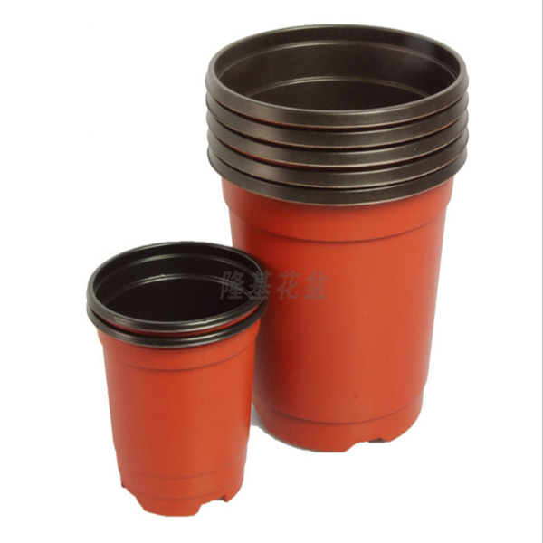 Longji Plastic Flower Pot Garden Gallon Pots 1 / 2 / 2.5 / 3 / 5 / 7 / 9 / 12 Double Color Flower Pots