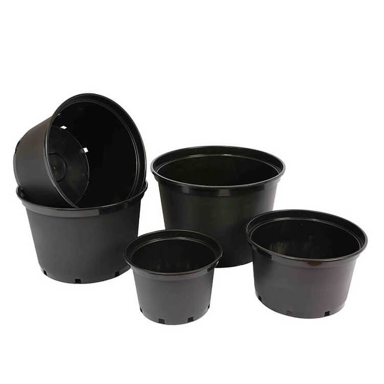 Sustainable gallon pots 0.7 ,1 ,2 , 2.5 , 3 ,3.5 , 4 , 5 , 7 , 9 gallon Plastic nursery gallon pots flower pot