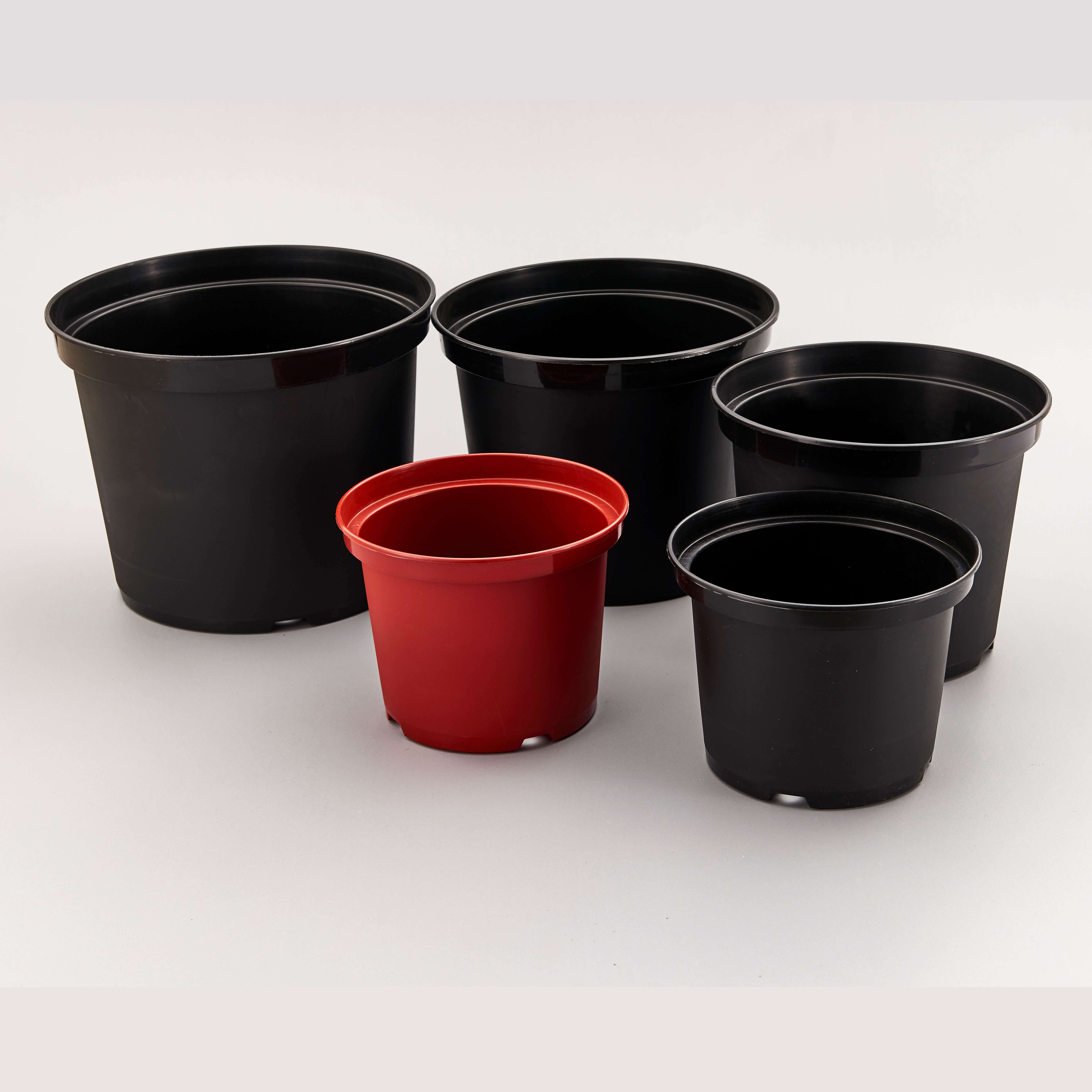 1 2 3 4 5 Gallon Plastic Pots 2.8L Black PS Gallon Nursery Flower Pot JA19 For Woody Plants