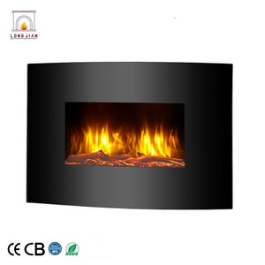 Wholesale 2024 New Design Indoor 23" Curved Wall Mounted Mini Electric Fireplace wall mount electric fireplace