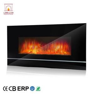 Modern Decorative Remote Master Flame Wall Mounted Inserts Hanging Suspended Tempered Glass Advanced Electrical Fireplace