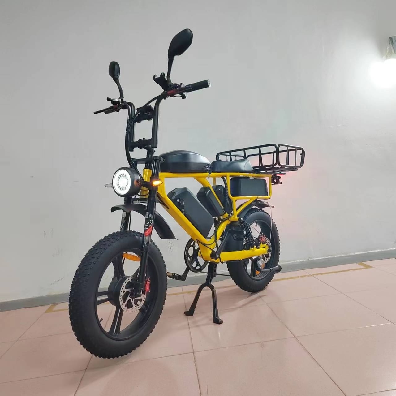 52V Electric Bike Cargo Dual Motor triple Battery 66Ah Strong Suspension Hydraulic Brake 2000W  Fat Tire 65kmh  Electric Bike