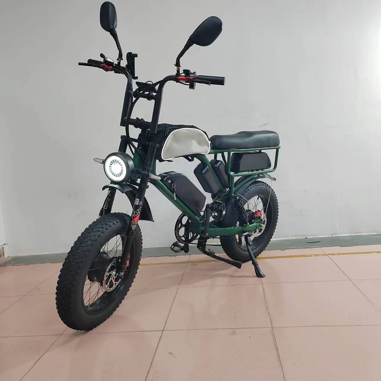 2000W Electric Bike Bafang Motor 52V44Ah Full Suspension Hydraulic Brake Anti-punctured Tire 65kmh Dual Motor Electric Fatbike