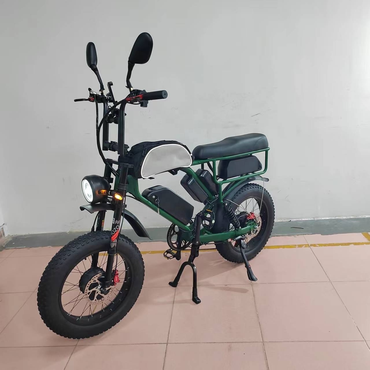 2000W Electric Bike Bafang Motor 52V44Ah Full Suspension Hydraulic Brake Anti-punctured Tire 65kmh Dual Motor Electric Fatbike