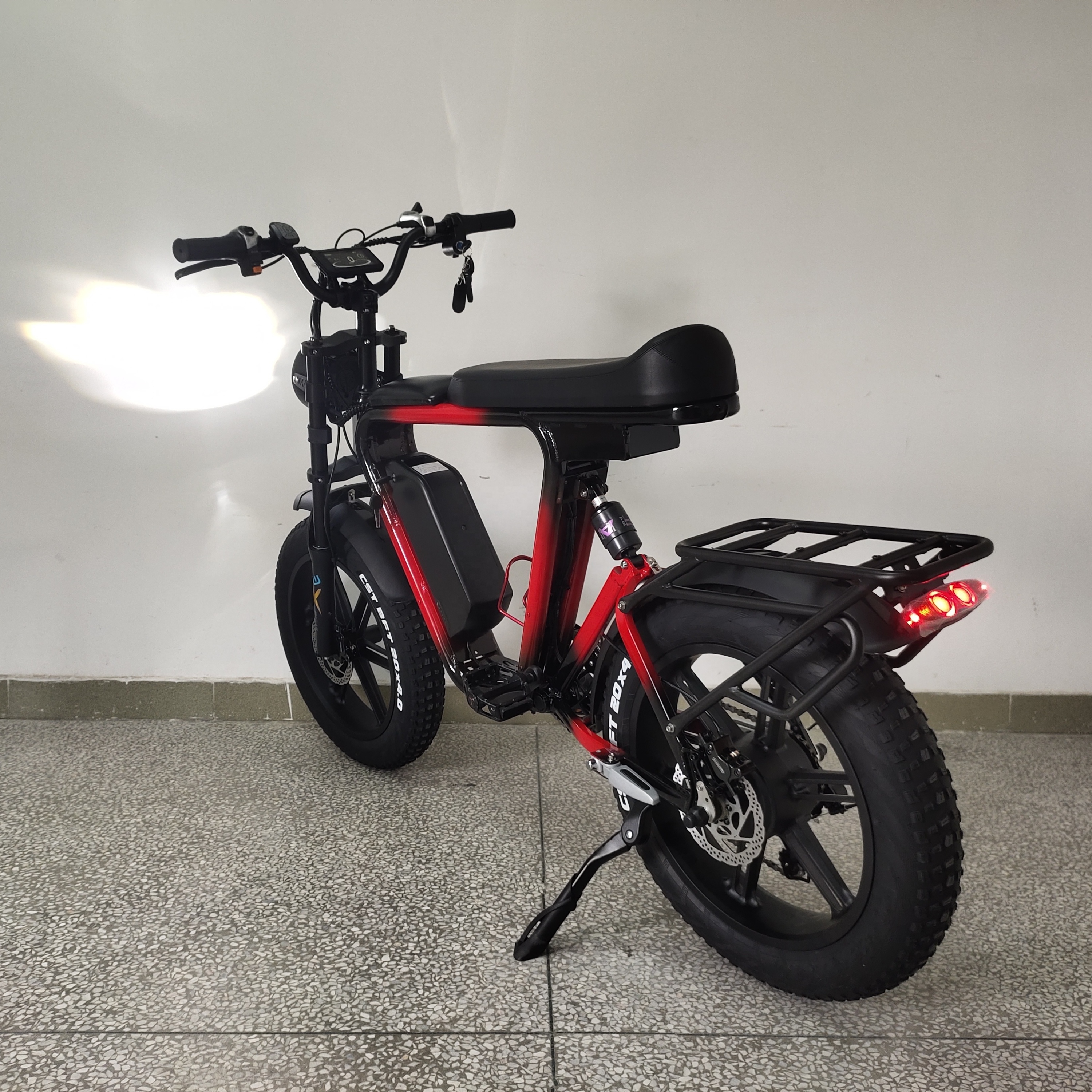 Mag-alloy wheel   motor 1000W Fat Tire Electric Bike 22Ah48V Oil Brake Full Suspension Steel Frame Dual Battery Ebike