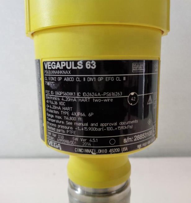 new original VEGA Level Measurements Radar level sensor OF liquids VEGAPULS 63