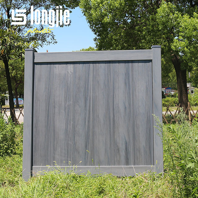 Longjie 6'x8' Grey Wood Color Wholesale Easily Assembled Plastic PVC Vinyl Privacy Fencing Panels