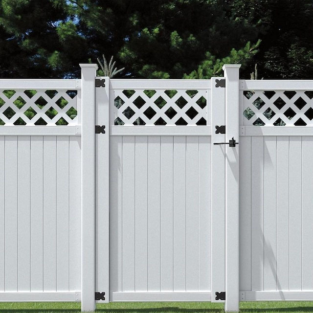 Longjie 6'x5' White Outdoor PVC Gate for PVC Vinyl Fence