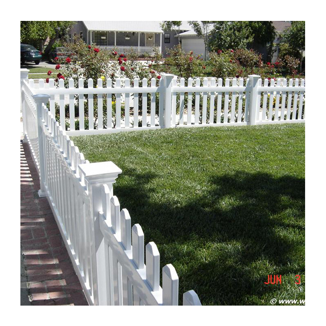 Longjie PVC Fence Railing Vinyl Picket Fence Used for Garden Easy to Assemble Fence Railing