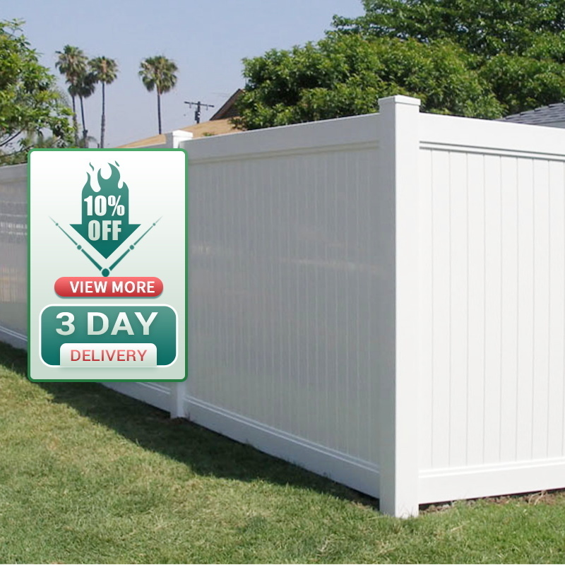 White PVC Vinyl Plastic Privacy Cheap Fence Panels