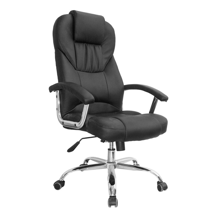 high wide back genuine office boss leather chair