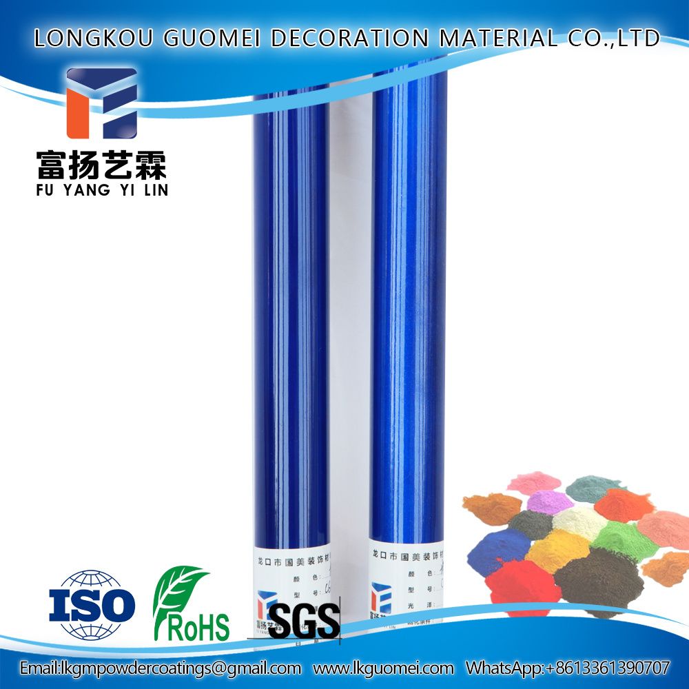 Chart standard luminous bright candy blue topcoat spray paint powder coating