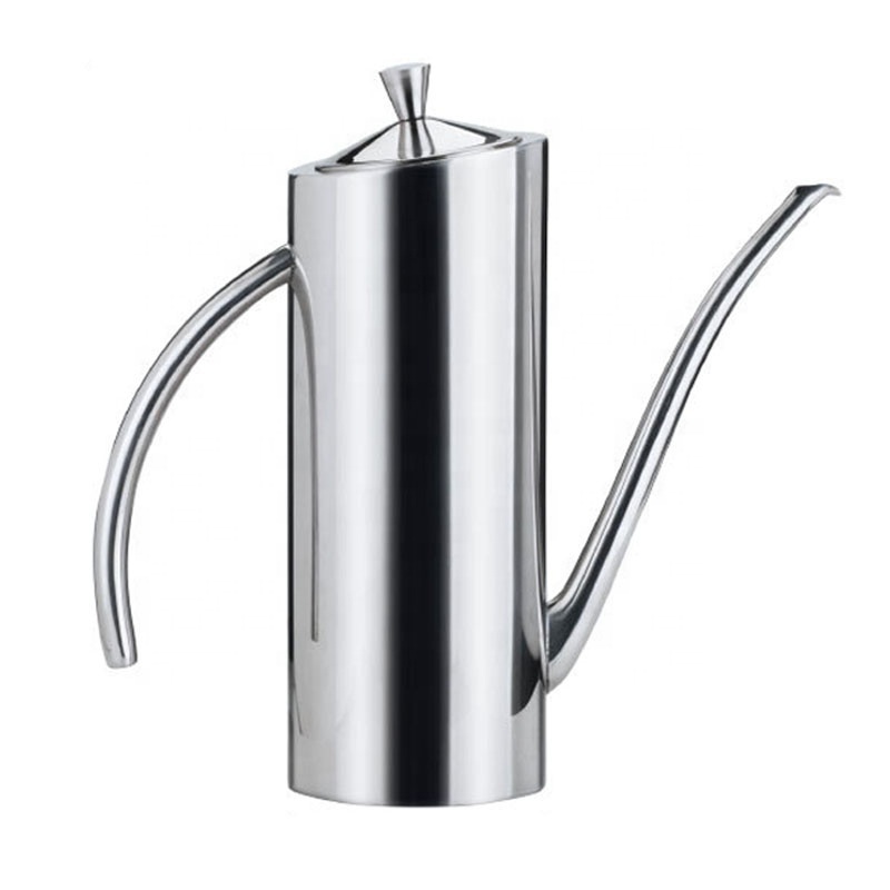 24oz Large Mouth Spout Olive Oil Dispenser High Quality SUS304 Stainless Steel Cooking Kitchen No Drip Oil Can Vinegar Container