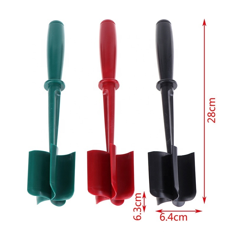 Professional Heat Resistant Nylon Hamburger Chopper Utensil Non Stick Mix Chopper 5 Curve Blades Potato Masher Tool